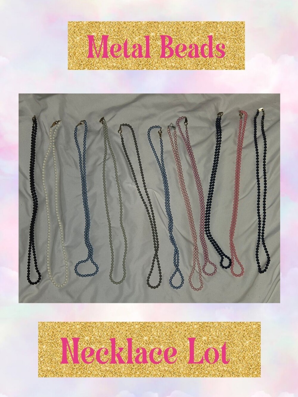 Metal Bead Necklace Lot